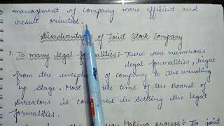 Advantages amp Disadvantages of a joint stock companyCompany An introductionChapter7Class11 [upl. by Bobette816]