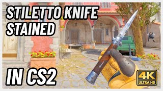 ★ CS2 Stiletto Knife Stained  CS2 Knife InGame Showcase 4K [upl. by Siloum]