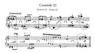 György Kurtág  Csomók 2 from Játékok Book 2 Score Video [upl. by Marilyn888]