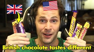 American Tries British Chocolate For the First Time [upl. by Raynold]