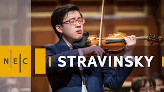 Stravinsky Concerto for Violin in D Major  Julian Rhee  NEC Symphony [upl. by Wheelwright877]