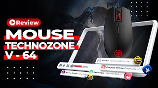 Techno Zone Gaming Mouse V64  مراجعة كاملة [upl. by Nonregla520]