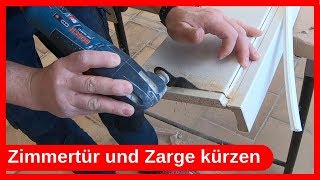 Zimmertür Zarge mit Festool Akku Kreissäge Bosch Multimaster GOP kürzen  Trockenbau Dachausbau DIY [upl. by Marilee]