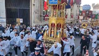 La salita dei Cappuccini Candelore festa SantAgata 2024  Catania [upl. by Norda]