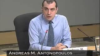 Andreas M Antonopoulos educates Senate of Canada about Bitcoin Oct 8 FR [upl. by Nalro]