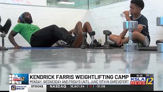 Kendrick Farris powerlifting camp [upl. by Notslah]