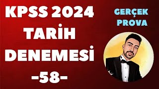 KPSS 2024 TARİH DENEME GERÇEK PROVA 58 kpss2024 kpsstarih kpsstarihdenemesi ösym [upl. by Malissa378]