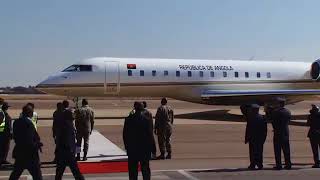 Arrival of the Angolan President Joao Lourenco at Waterkloof Airbase [upl. by Ativla]