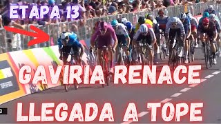 RESUMEN ETAPA 13 GIRO DE ITALIA 2024GAVIRIA MUY CERCA [upl. by Cappella848]