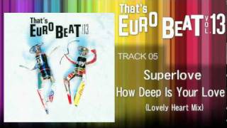 Superlove  How Deep Is Your Love Lovely Heart Mix Thats EURO BEAT 1305 [upl. by Nerad]