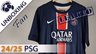 PSG Home Jersey 2425 Leaked MessiOK Fan Version Unboxing Review [upl. by Diandra]