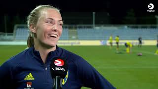 Magdalena Eriksson postmatch interview SlovakaSweden WC qualifier [upl. by Gareth]