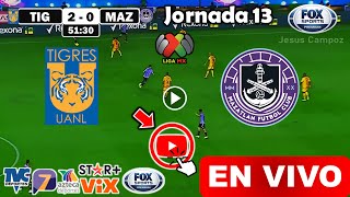 Tigres vs Mazatlán en vivo donde ver a que hora juega Tigres vs Mazatlán Liga MX 2024 resumen [upl. by Jocelyne120]