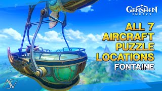 All Aircraft Puzzle Locations 6 Remarkable Chests  Fontaine  Genshin Impact [upl. by Elehcar]