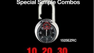 Master Lock 1525ERZC Special Simple Combos™ ADA Locks [upl. by Eirhtug]