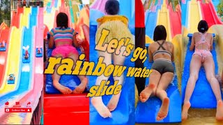 Lets go rainbow water slide [upl. by Naquin]