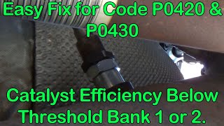 Easy Fix for Code P0420 or P0430 Catalyst Efficiency Below Threshold Ford F150 [upl. by Libys]