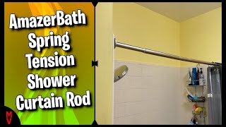 AmazerBath Spring Tension Shower Curtain Rod  MumblesVideos Product Review [upl. by Elbertina420]