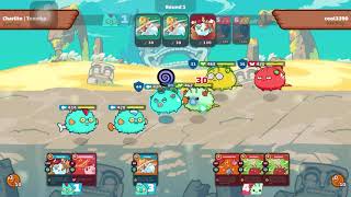 Axie Infinity Triple Aqua vs Meta team antenna cute bunny AxieInfinity [upl. by Eyak]