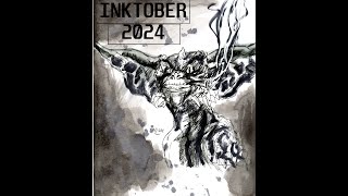 INKTOBER 2024 11 DIAS COMPLETO  INKTOBER 2024 11 FULL DAYS [upl. by Nediarb898]