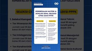 Jangan sampai kamu salah belajar yaa Berikut adalah perbedaan materi tes CPNS dan PPPK ✨cpns [upl. by Htezil923]