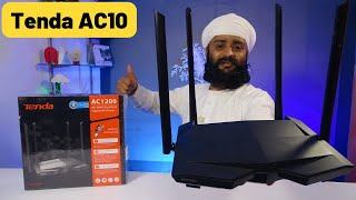 Tenda AC10 AC1200 Wireless Smart DualBand Gigabit WiFi Router Full explain Hindi [upl. by Eillac]