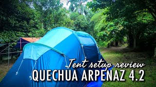 Quechua Arpenaz Family 42 Tent  Setup Review [upl. by Saeger]