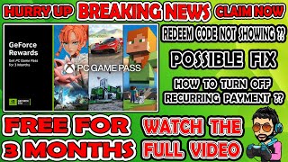 XBOX GAME PASS REDEEM CODE NOT SHOWING  HOW TO FIX  FREE POSSIBLE SOLUTION  GAMING NEWS RDCOYT​ [upl. by Koh]