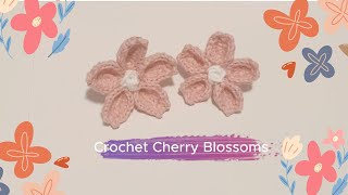 How to Crochet Cherry Blossom Flower [upl. by Danforth]