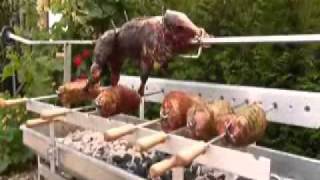 Wildschwein und Braten am Spieß wwwspiessgrillde [upl. by Trisha]