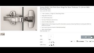 Sensys 8645i 9 5K Thick Door Hinge For Door Thickness 15 24 mm With Mounting Plate  Unboxing [upl. by Scrivings]