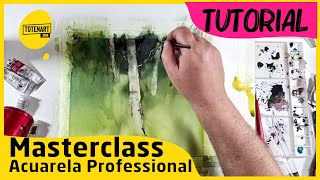 Cómo pintar con acuarela Masterclass con Miguel Torrus  totenartcom [upl. by Aiht]