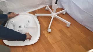 IKEA LOBERGET  MALSKÄR Assembly amp Review of Cheapest swivel chair compared to ELDBERGET  Eng Sub [upl. by Ellezig]