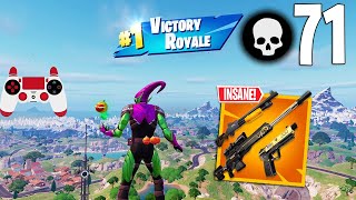 71 Elimination Solo Vs Squads Gameplay Wins Fortnite Chapter 5 PS4 Controller [upl. by Ekal]