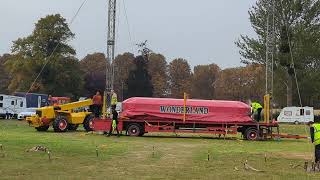 circus wonderland taunton 2024 tent lowering and kingpoles being lowered [upl. by Ocsirf]