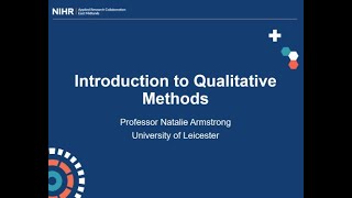 Training  Introduction to Qualitative Methods  14 March 2024 [upl. by Marcie]