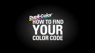 DupliColor Find Your Color Code Toyota and Lexus [upl. by Laux]