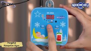 MESIN AYUNAN BAYI SPACEBABY SB290A REMOTE BLUETOOTH [upl. by Kcaz883]