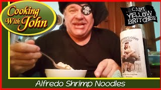 Alfredo Shrimp Noodles  Cooking With John [upl. by Eustatius]