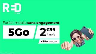 RED by SFR  Forfait Mobile sans engagement 5Go à 299euros par mois [upl. by Peony966]