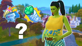 Can an Alien sim give birth to a human  Sims 4 experiment [upl. by Alda]