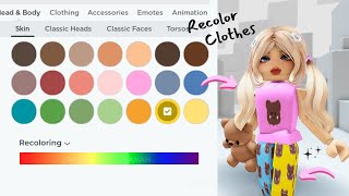 CHANGE COLORS OF YOUR CLOTHES 🤩🥰 ROBLOX [upl. by Joy]