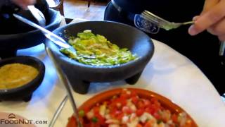 Foodnutcom  Chevys Restaurant  Guac My Way  Custom Made Guacamole [upl. by Ahsienak]