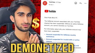 YouTube Demonetized My All Channels 😭  I Quit [upl. by Anialam]