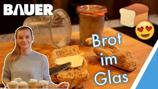 🍞 BROT IM GLAS 🥛 Leckeres Weizenmischbrot schnell und einfach selbstgemacht 2021  Backen im Glas [upl. by Pontias]