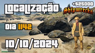 GTA ONLINE BAÚ DO TESOURO NÁUFRAGO LOCALIZAÇÃO FARRAPOS DE TRAJE SHIPWRECK DIA1142 10102024 [upl. by Eillen]