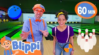 Blippi and Meekah Go Bowling  1 HOUR of Blippi and Meekah  Moonbug Kids  Fun Stories and Colors [upl. by Eward825]