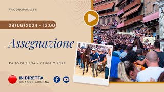 Assegnazione  Palio di Siena 2 luglio 2024  SOGNO PALIO [upl. by Ignatz]