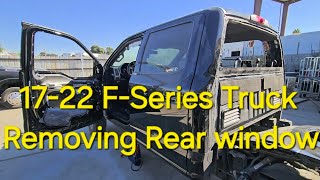 20172022 Ford F150 F250 F350 How to remove rear door window glass [upl. by Ecirtael]