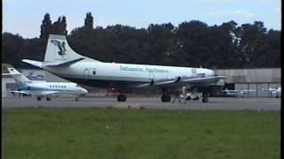 Atlantic Airlines Lockheed Electra at Antwerp Airport 1999 [upl. by Eidnas314]